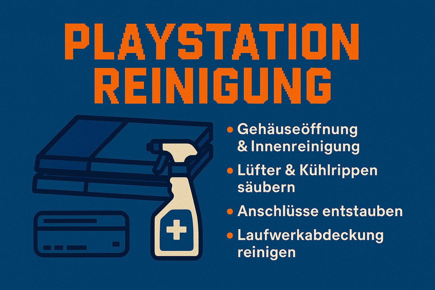 PlayStation Reinigung (PS1, PS2, PS3, PS4, PSP)